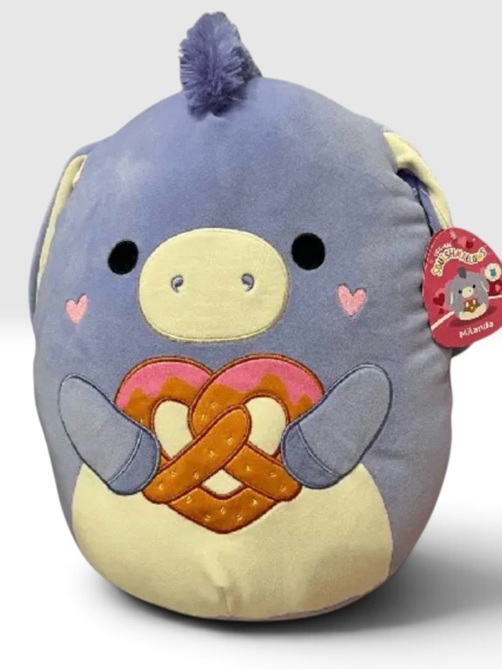 Milanda Squishmallow - Pretzel Donkey Version - 14” NWT